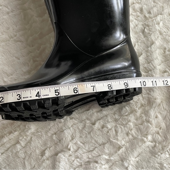 Nicole Miller Black Tall Rain Boots Size 8 - Picture 8 of 16